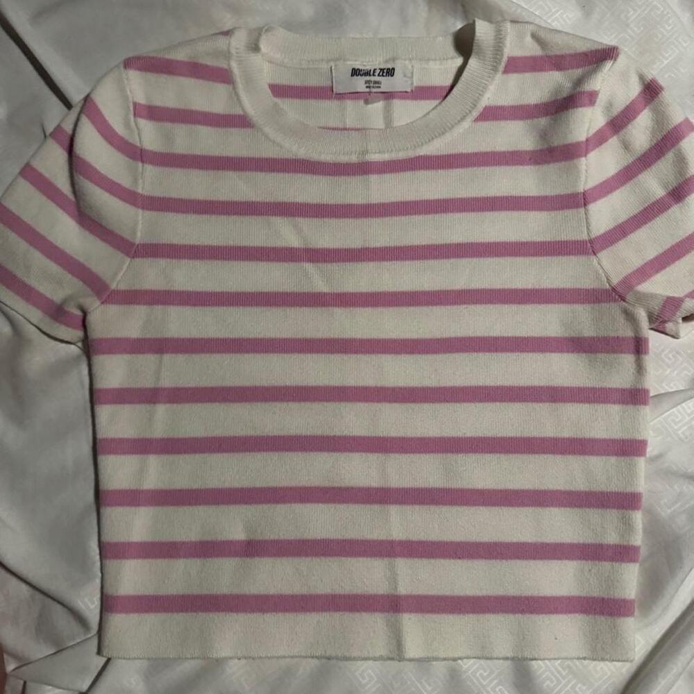 Double zero pink white striped